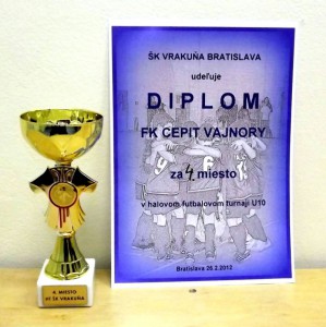 4.miesto na turnaji ŠK Vrakuňe